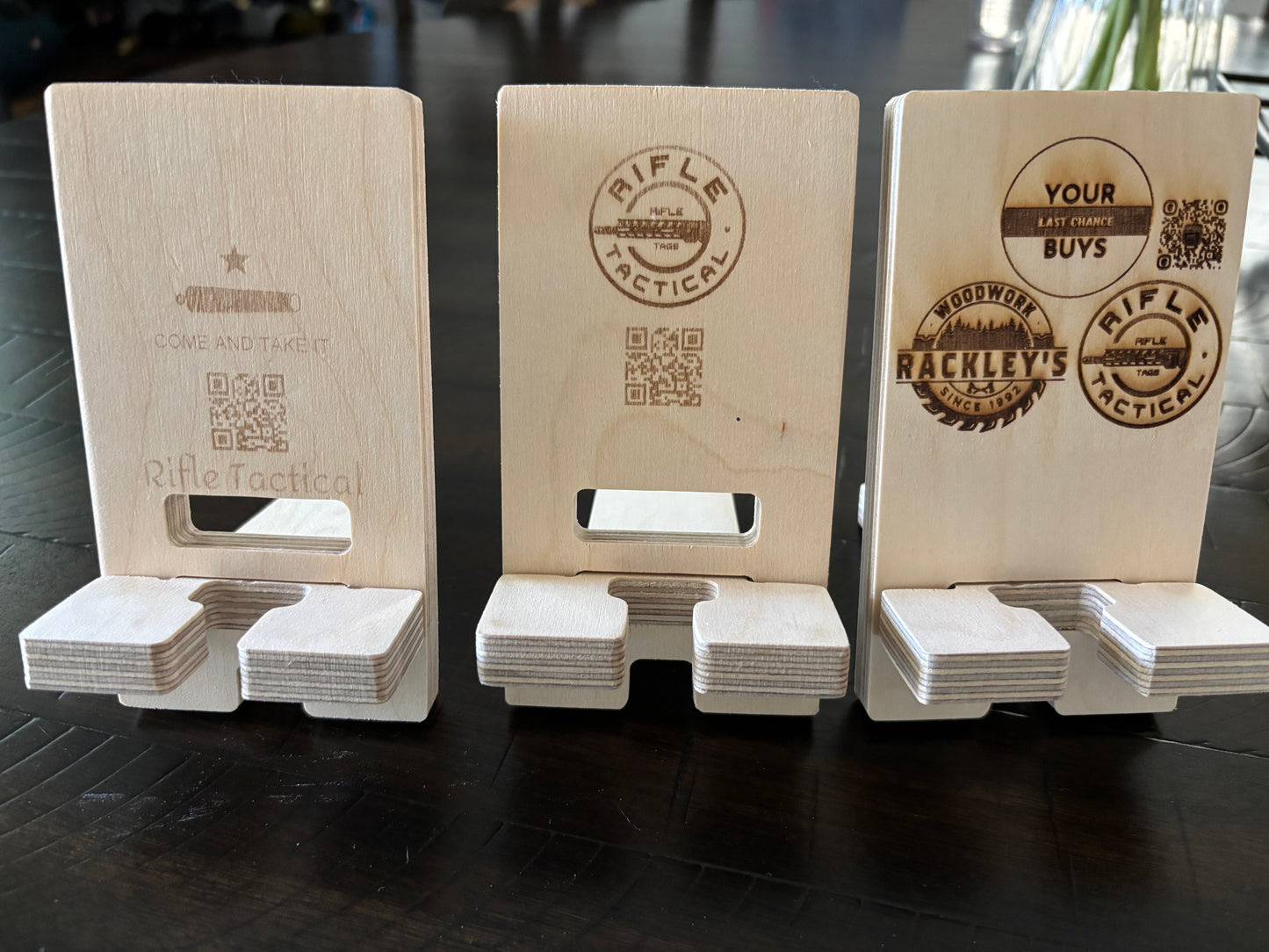 Rifle Tactical Company Trio-logo phone stand