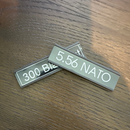 Ammunition Can Magnetic Caliber Tag (4 Pack)